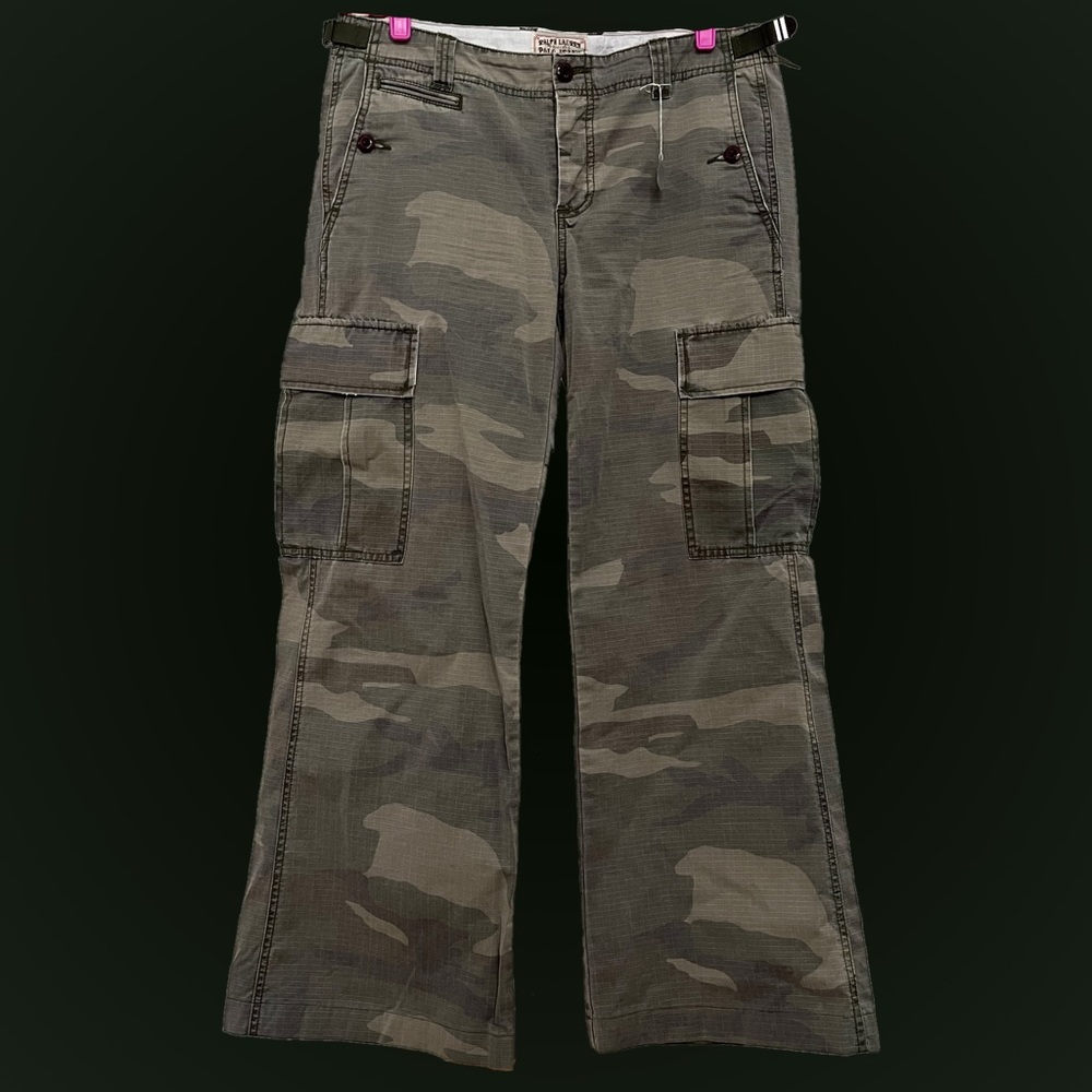 Ralp Lauren Polo Jeans Camo cargo flare pants